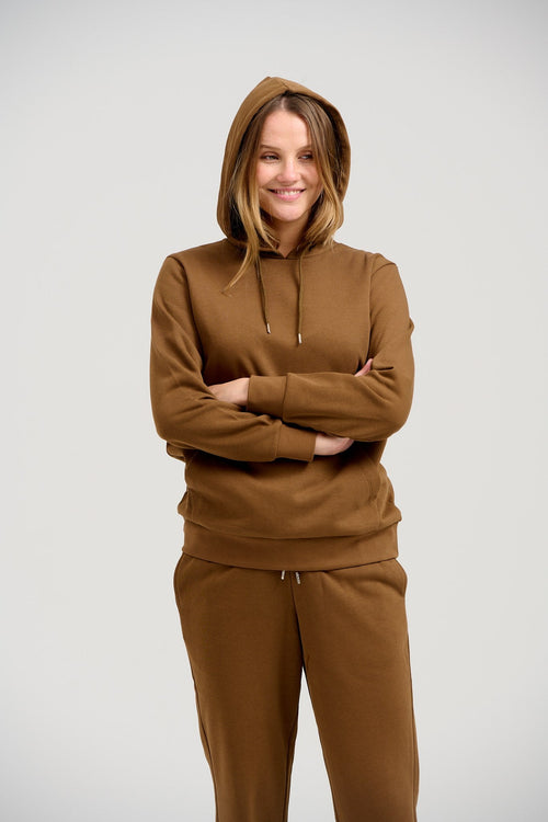 Basic Hoodie Sweat - Brun - TeeShoppen - Brun