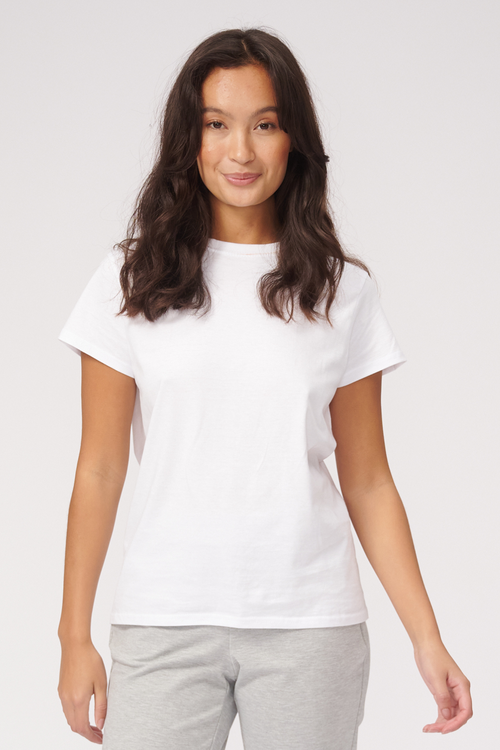 Basic T-shirt - Hvid - TeeShoppen - Hvid