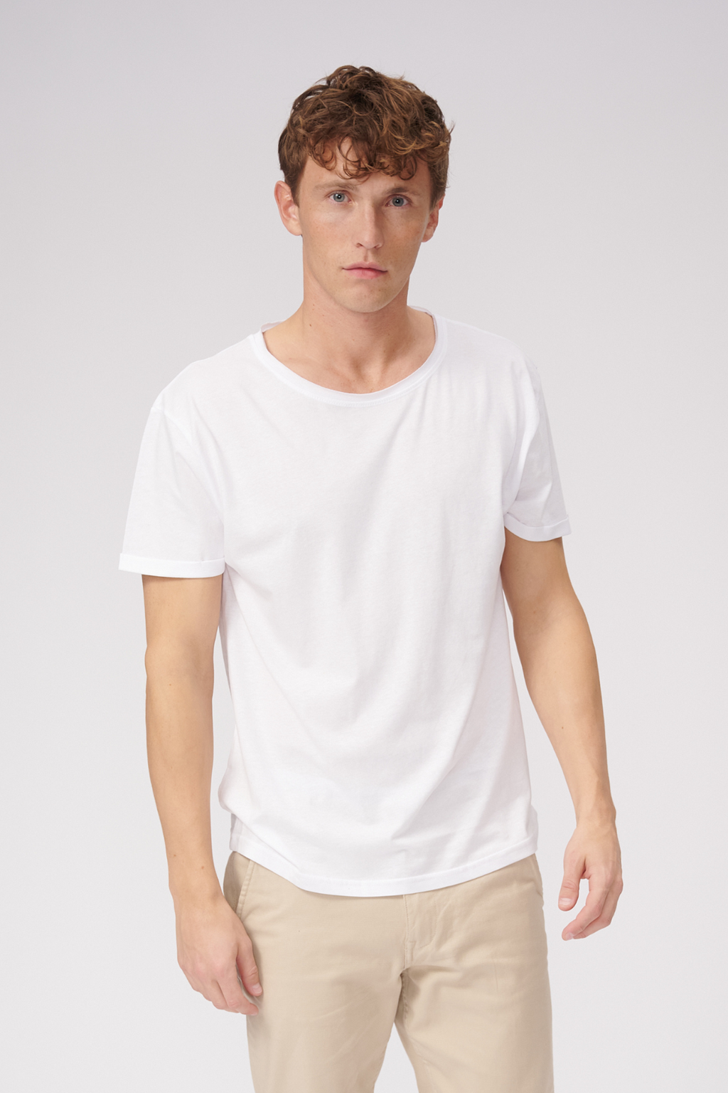 Raw Neck T-shirt - Vit