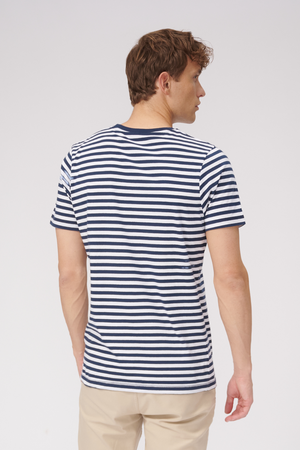 Nörregade Stripe - Marinblå-Vit