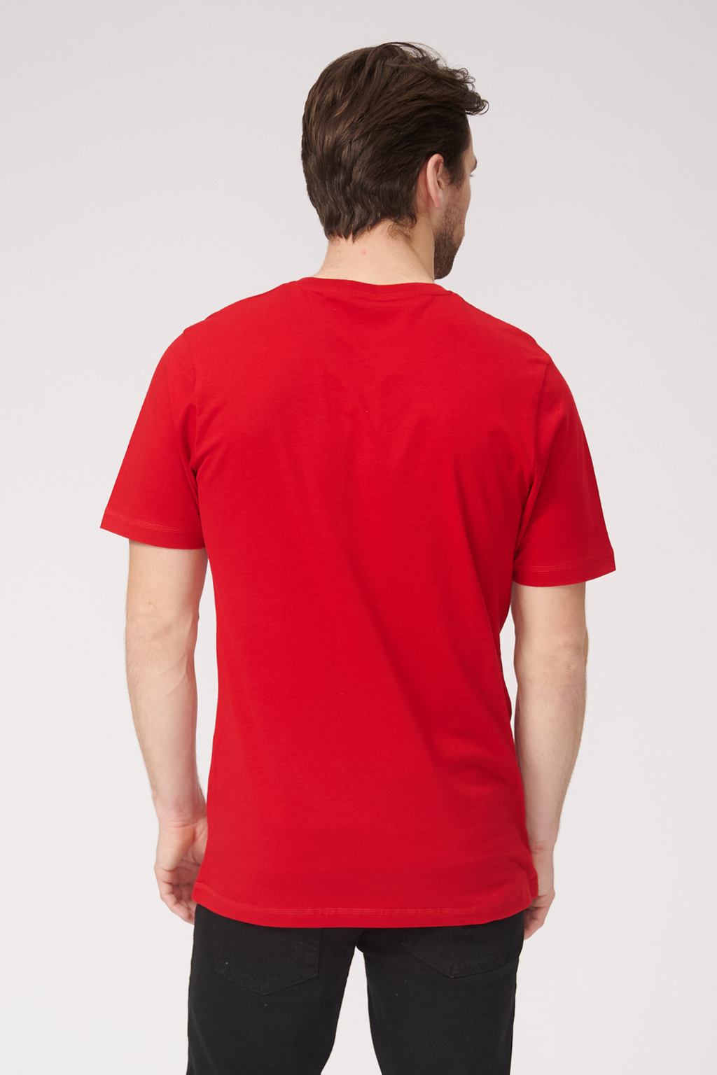 Basic V-neck Tee - Röd