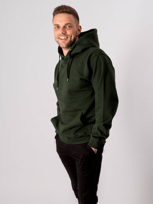 Basic Hoodie - Bottle Green - TeeShoppen