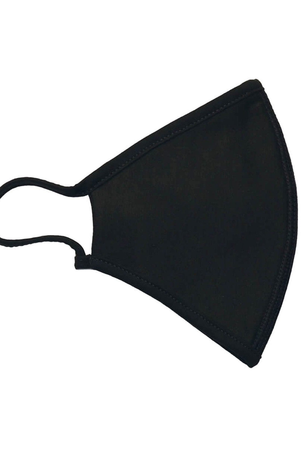 Tygmaska med 3 lager - Svart (Ekologisk bomull)