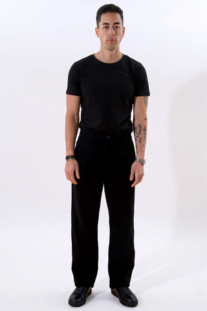 Straight Cotton Chino - Svart
