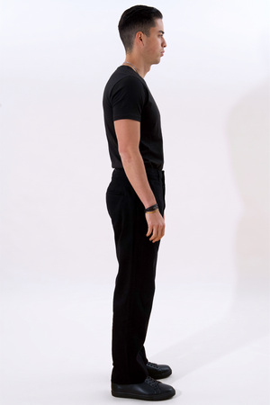 Straight Cotton Chino - Svart