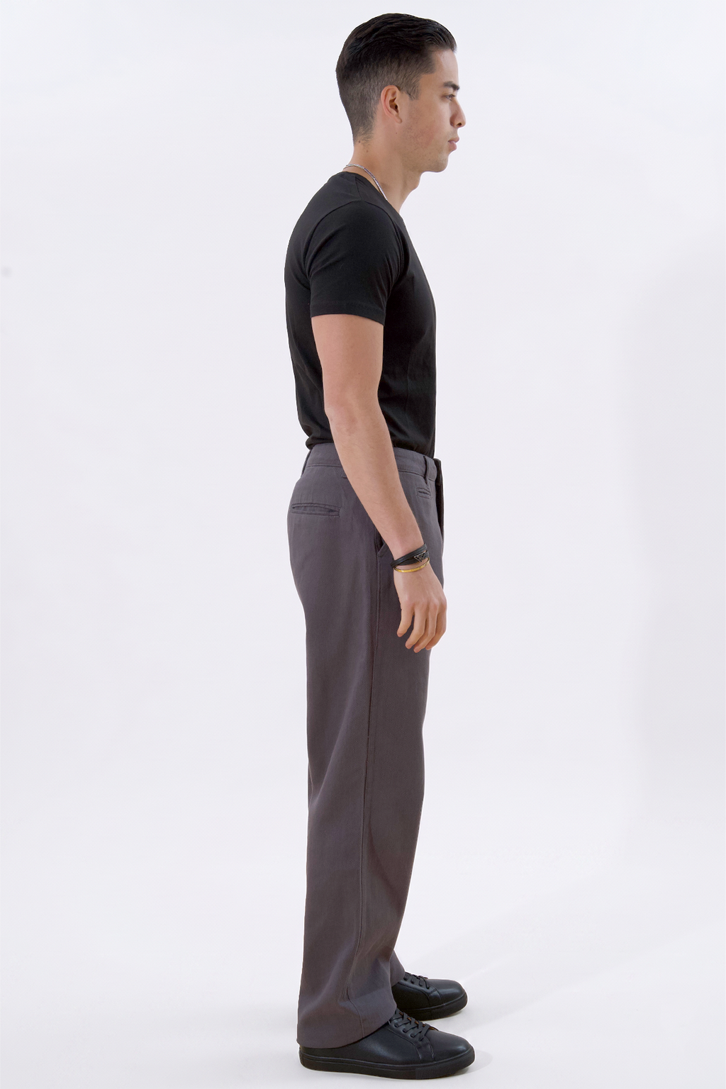 Straight Cotton Chino - Grå