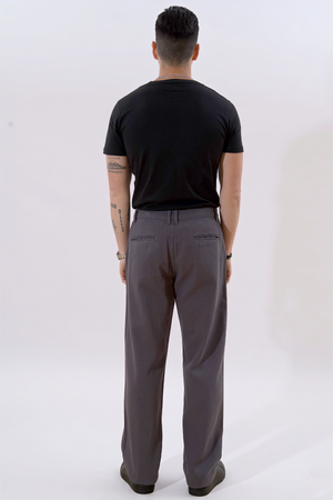 Straight Cotton Chino - Grå