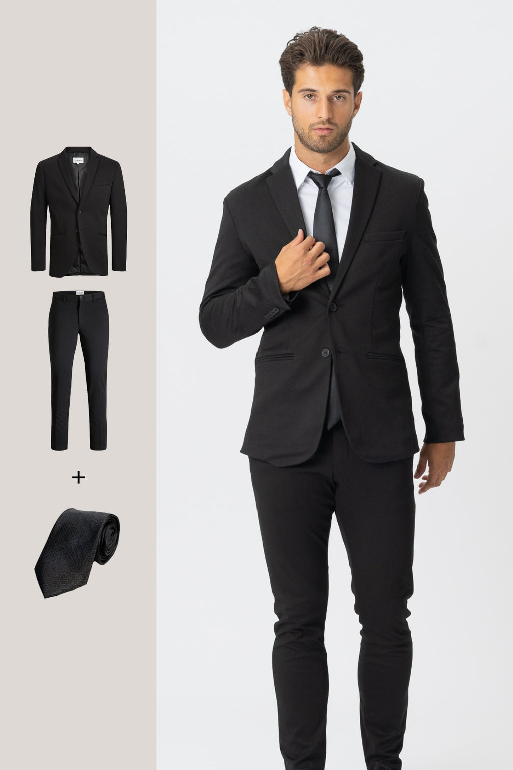Originalet Performance Kostym (Svart) + Slips - Paketerbjudanden