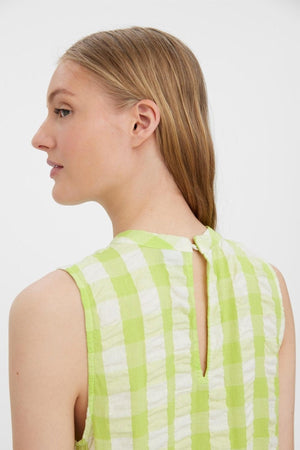 Sody Calf Highneck Klänning - Shadow Lime