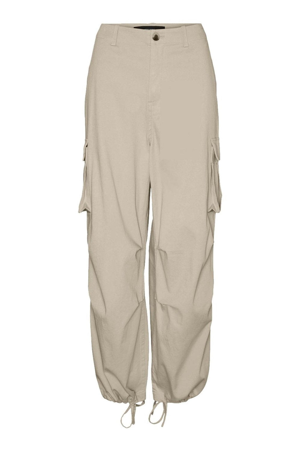 Emili Baggy Cargo Byxor - Oyster Gray