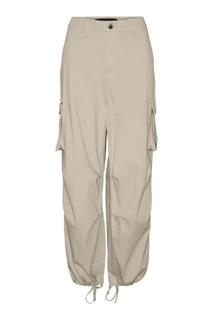 Emili Baggy Cargo Byxor - Oyster Gray
