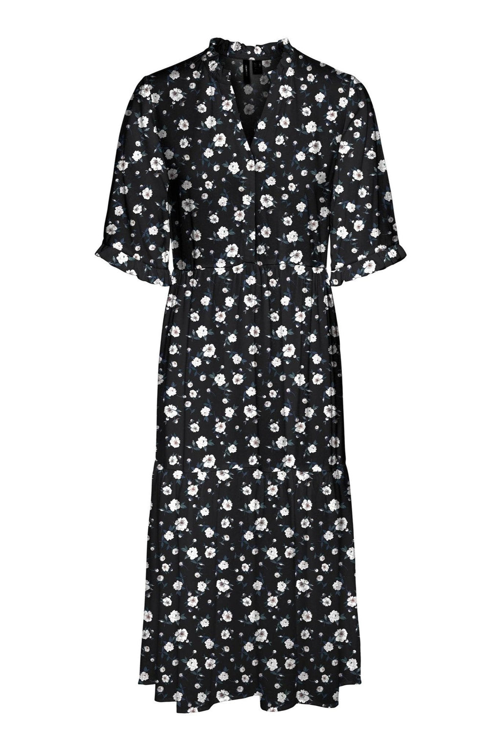 Easy 2/4 Calf Dress - Svart