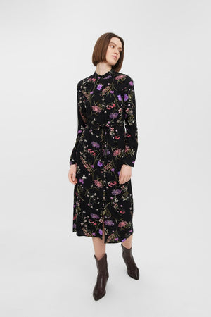 Easy Långärmad Skjortklänning - Lila