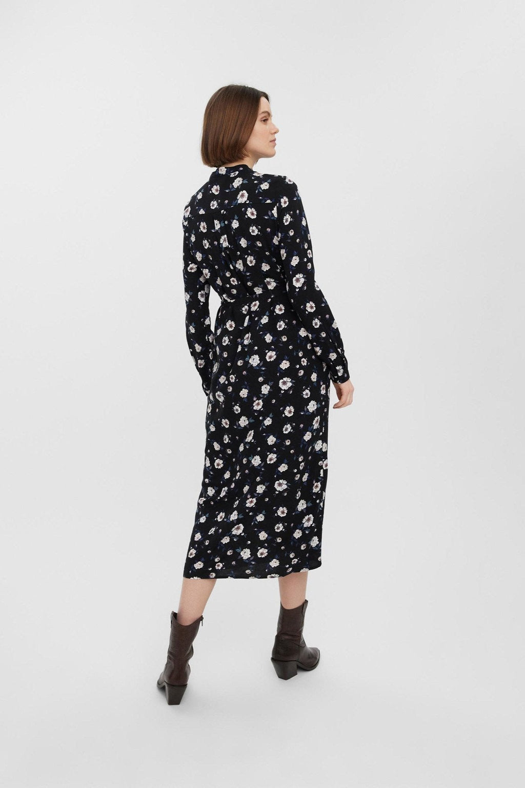 Easy Långärmad Skjortklänning - Svart