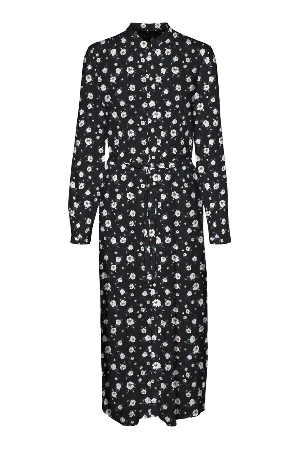 Easy Långärmad Skjortklänning - Svart