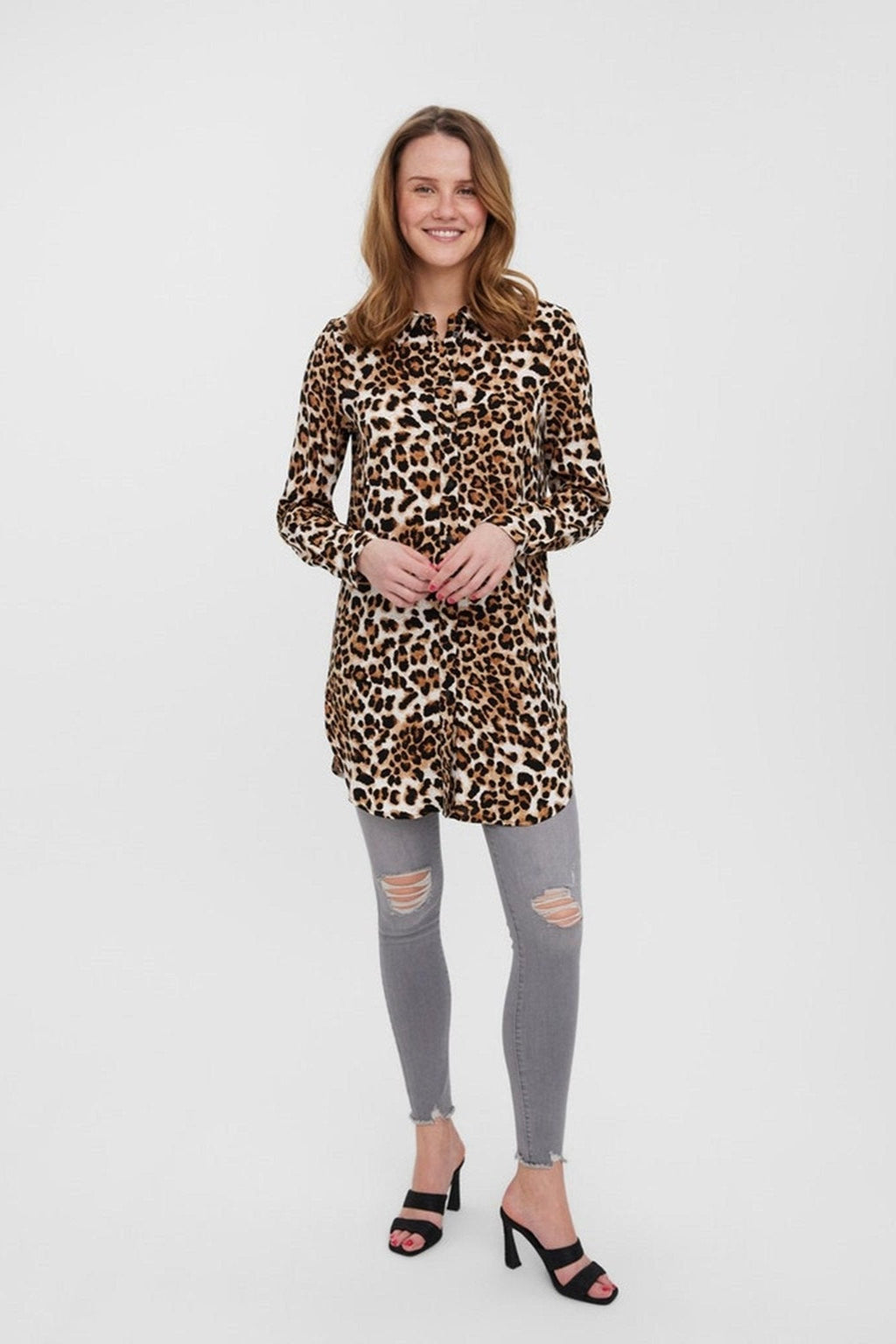 Easy Lång Skjorta - Tan