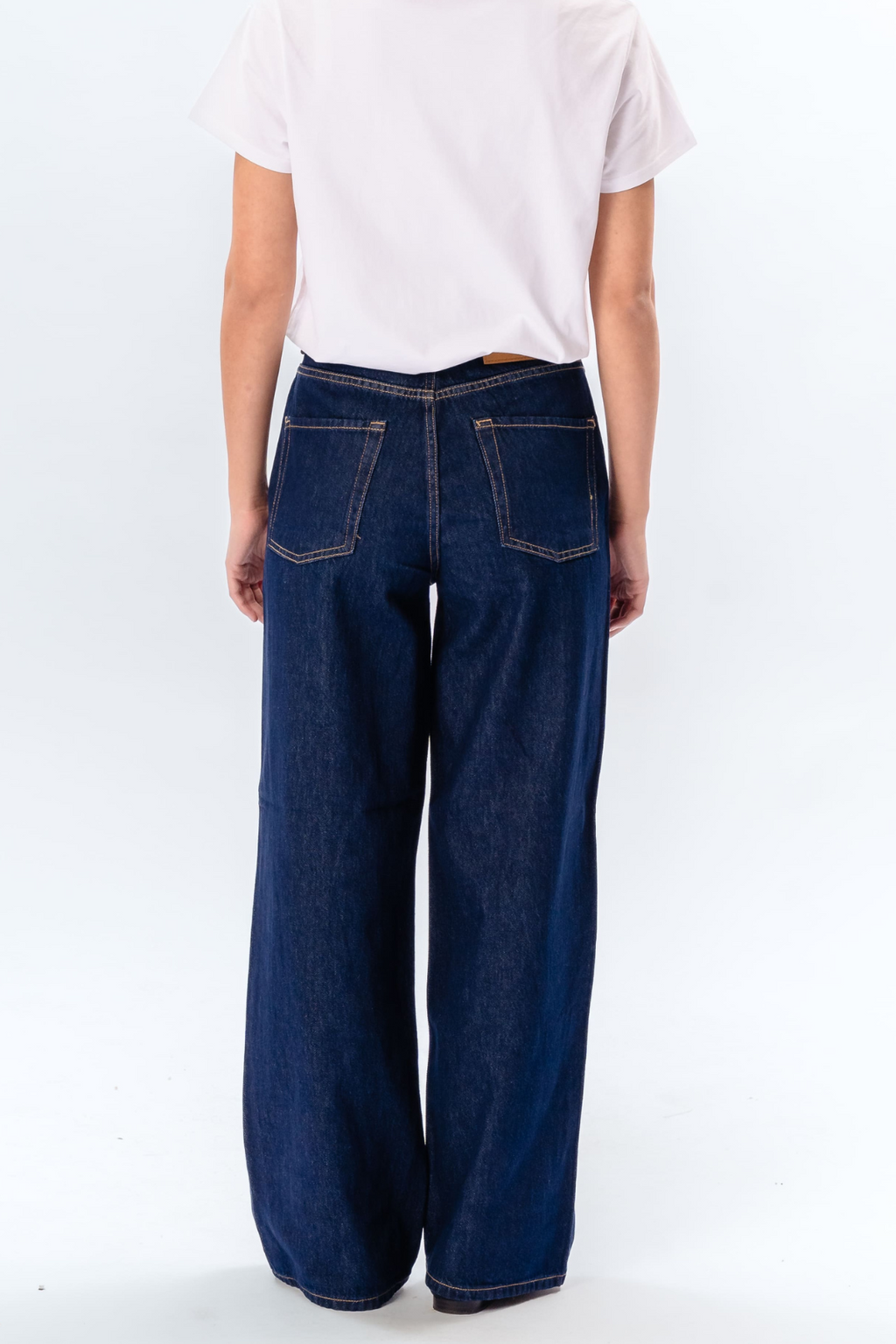 Performance Wide Jeans - Dark Blue Denim