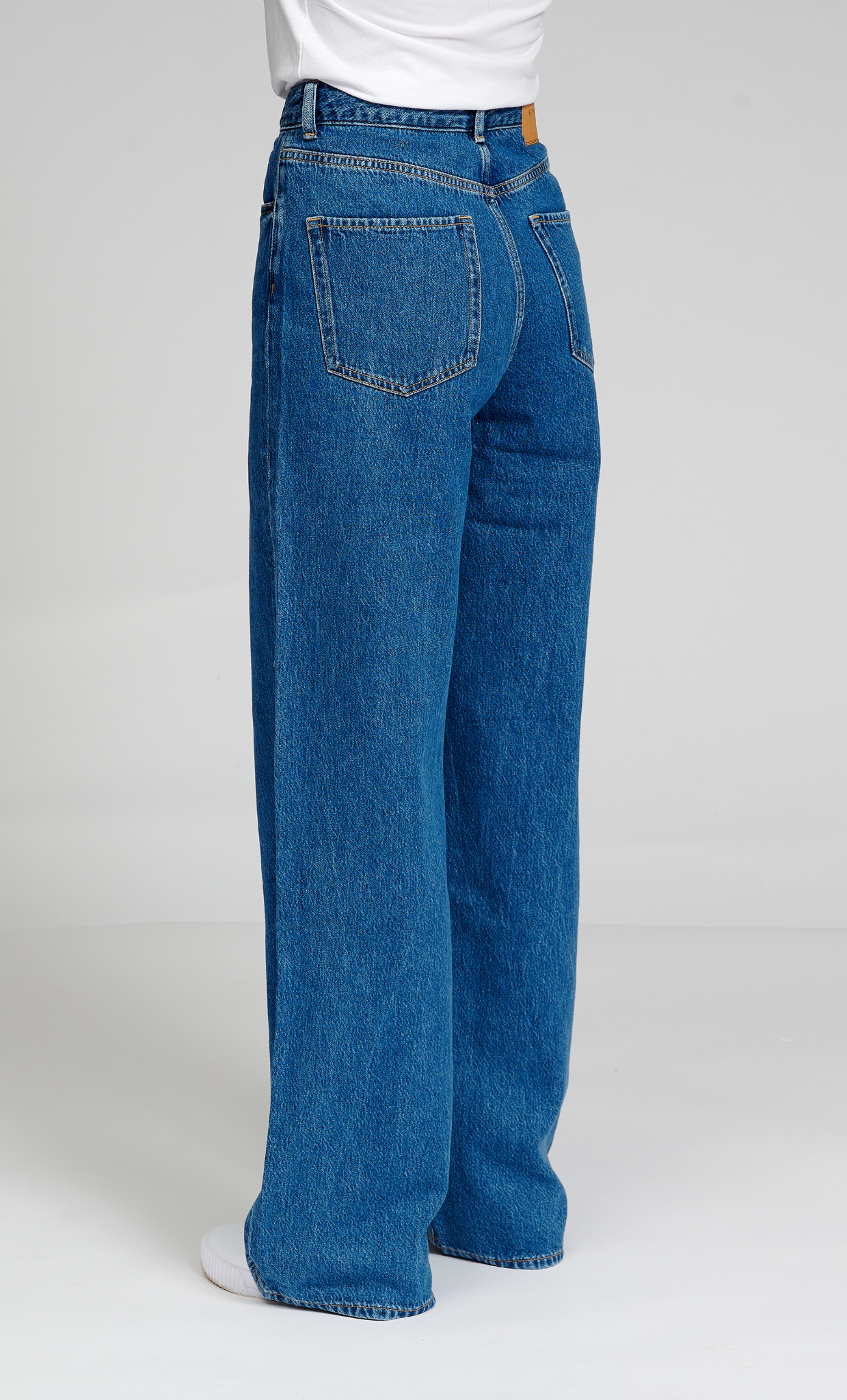 Performance Wide Jeans - Medium Blue Denim - TeeShoppen - Blå 10