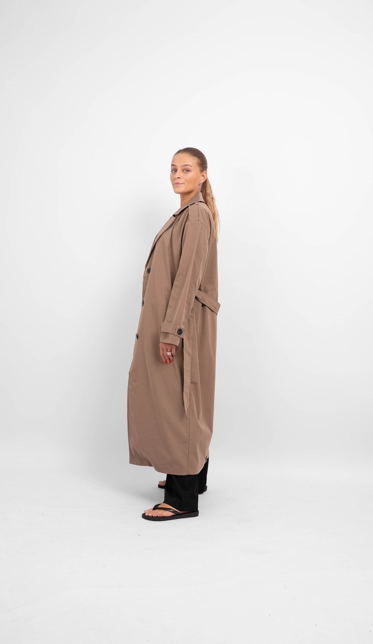 Isabelle Long Trenchcoat - Walnut - ONLY - Brun 3