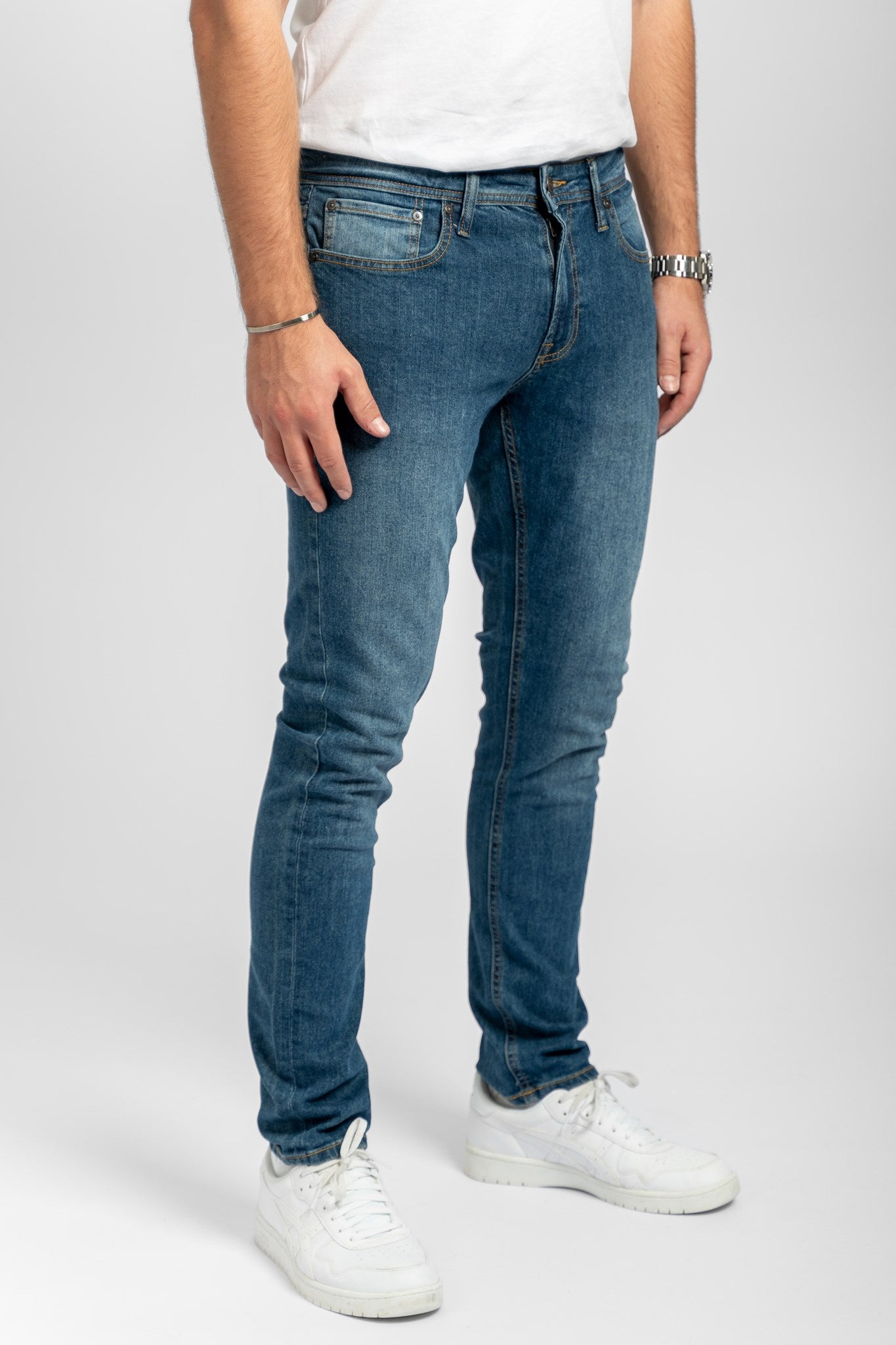 Performance Jeans (Slim) - Medium Blue Denim - TeeShoppen - Blå 4