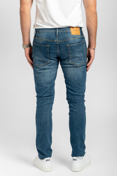 Performance Jeans (Slim) - Medium Blue Denim - TeeShoppen - Blå 5
