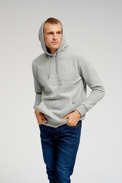Basic Sweatsuit m. Hoodie (Ljusgrå Melerad) - Paketerbjudande