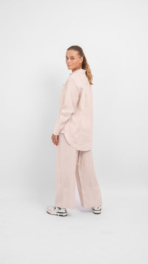 Tokyo Linen Pants - Moonbeam - ONLY - Sand/Beige