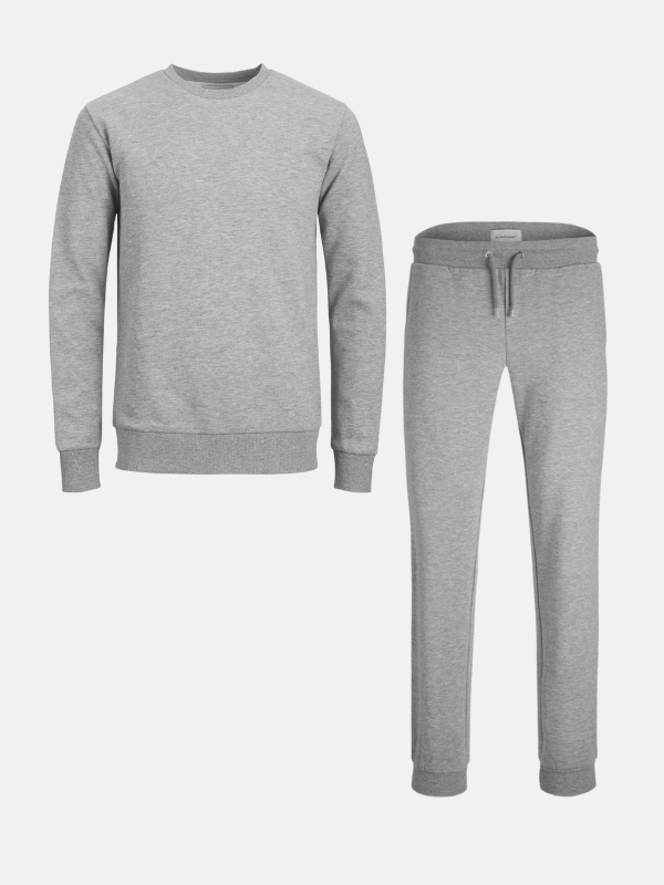 Basic Sweatsuit (Ljusgrå Melerad) - Paketerbjudande (Dam)