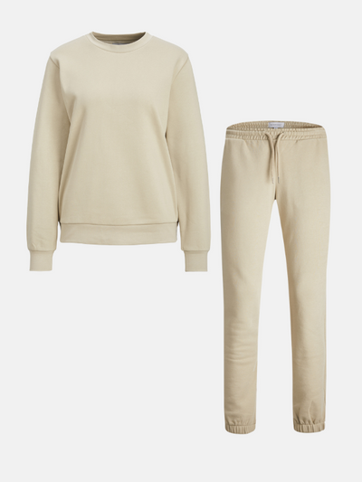 Basic Sweatsuit (Mörk Beige) - Paketerbjudande (Dam)