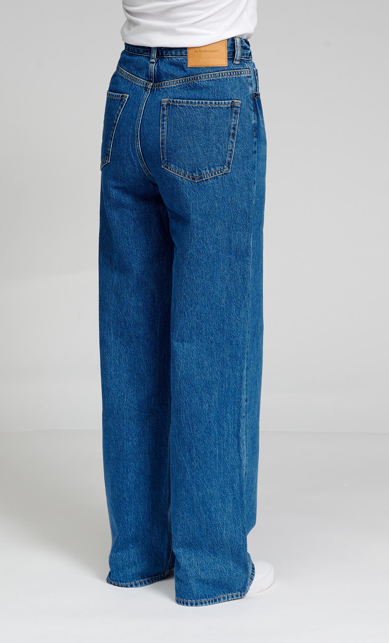 Performance Wide Jeans - Medium Blue Denim - TeeShoppen - Blå 8