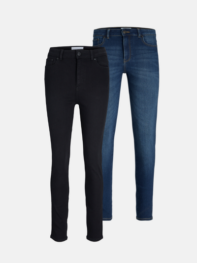 Performance Skinny Jeans Kvinna - Paketerbjudanden (2 Par)