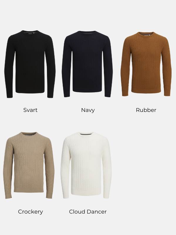 Cable Knit Crewneck - Paketerbjudanden (2 st)