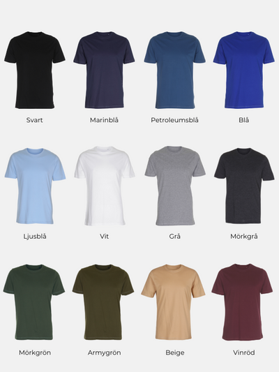 Ekologisk Basic T-shirt - Paketerbjudande (10 st.)