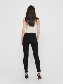 Performance Jeans - Svart (mid waist)