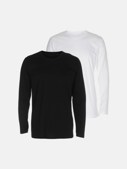 Basic Långärmad T-Shirt - Paketerbjudande (2 st)