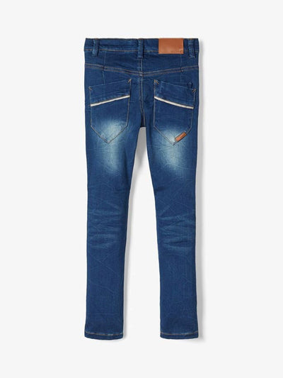 Stretchy x-slim fit Jeans - Mellanblå Denim - Name It - Blå 2