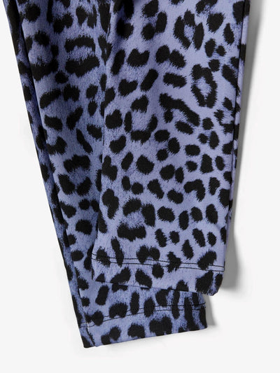 Mönstrade leggings - Blå leopard - Name It - Blå 3