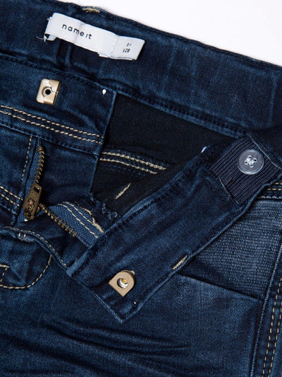Skinny Fit Jeans - Mörkblå Denim - Name It - Vit 5