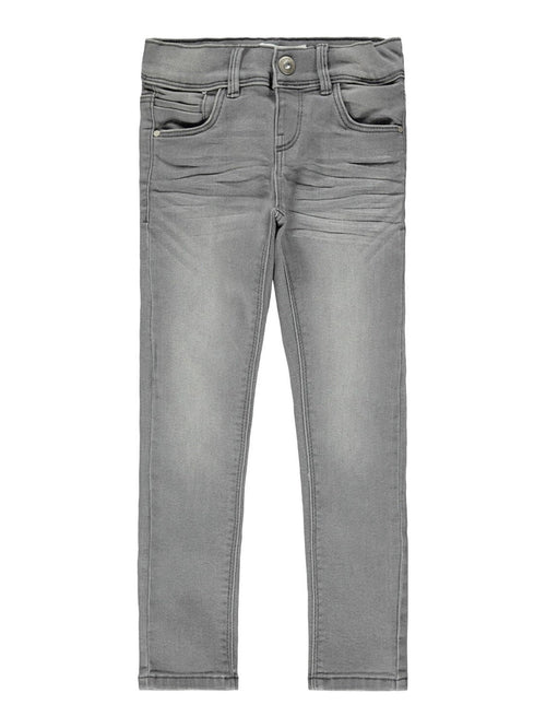 Skinny fit Jeans i Ekologisk bomull - Grå denim - Name It - Grå