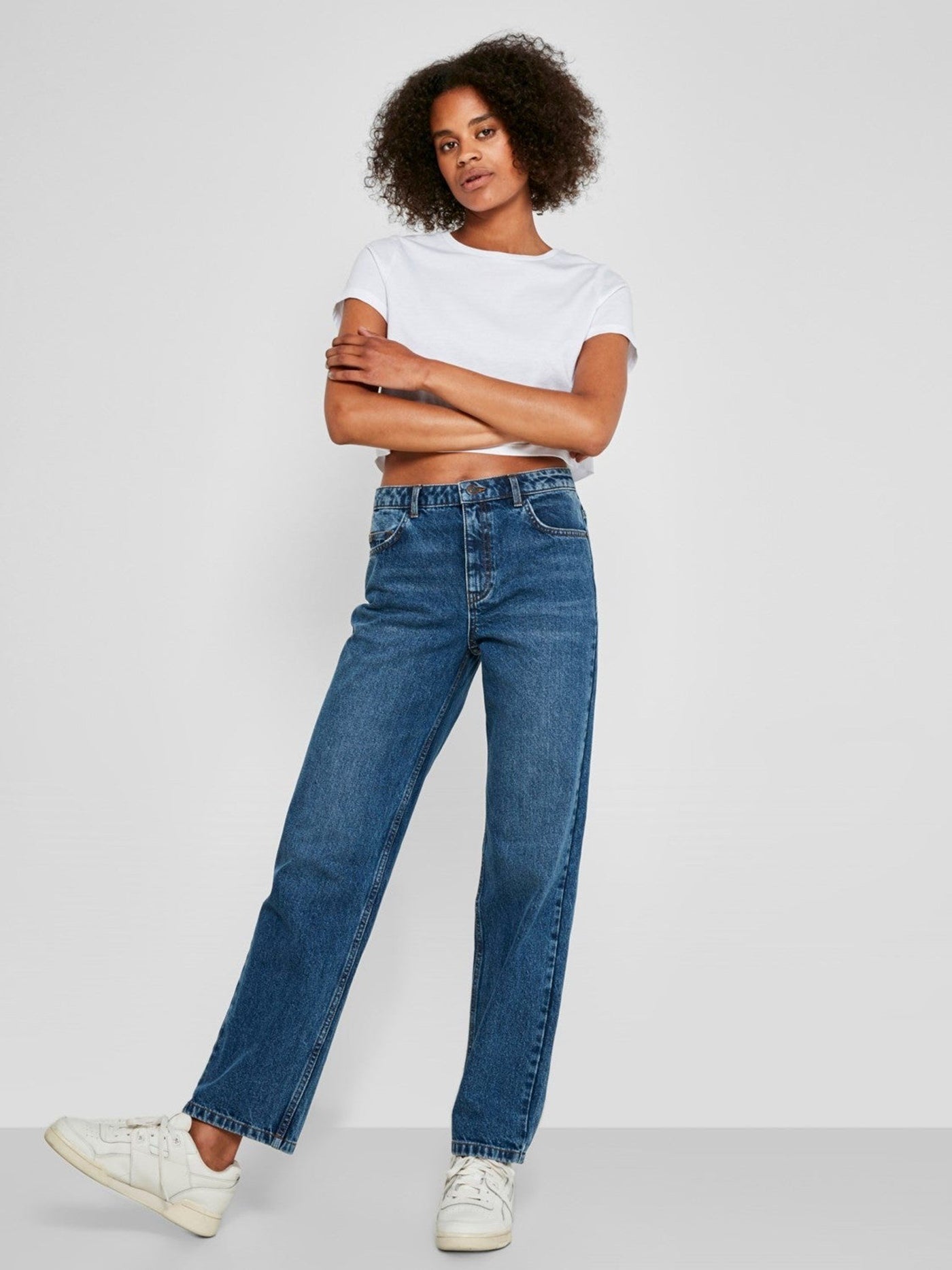 Brooke Dad Jeans - Mellanblå denim - Noisy May - Mörkblå 8