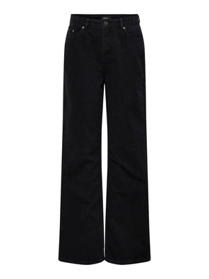 Camille Wide Leg Jeans - Svart Denim - ONLY - Svart