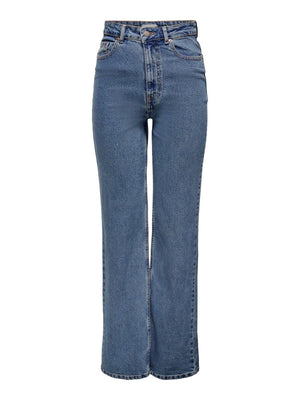 Camille Wide Leg Jeans - Blå denim - ONLY - Blå