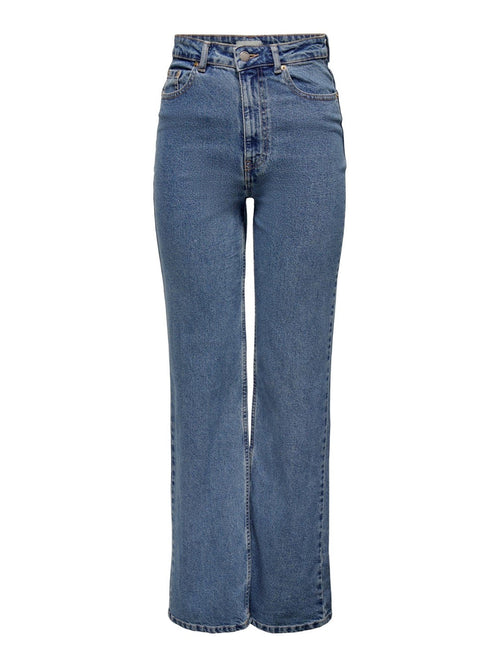 Camille Wide Leg Jeans - Blå denim - ONLY - Blå