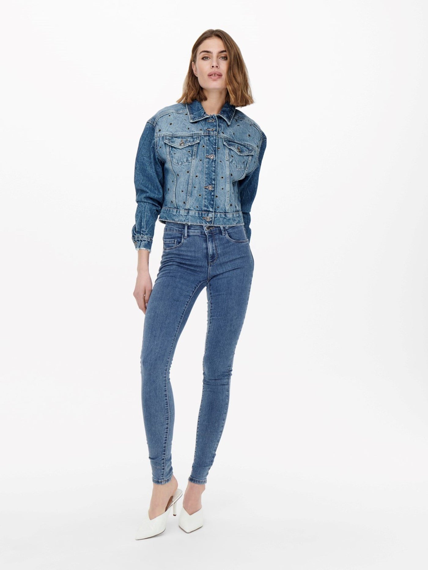 Rain Skinny fit Jeans - Blå denim - ONLY - Blå 4