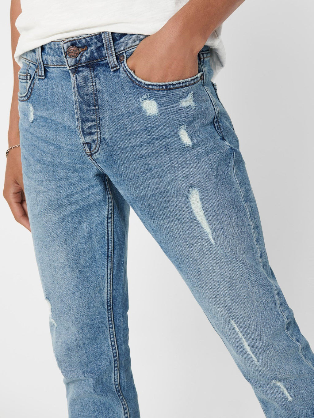 Loom Slim Fit Can Jeans - Blå denim