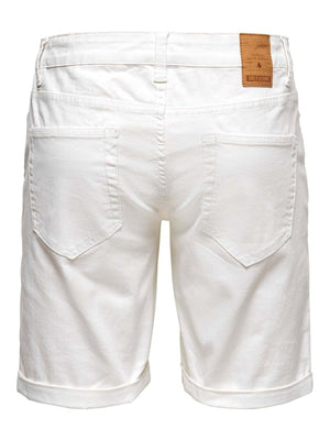 Ply Stretch Shorts - Vit - Only & Sons - Vit