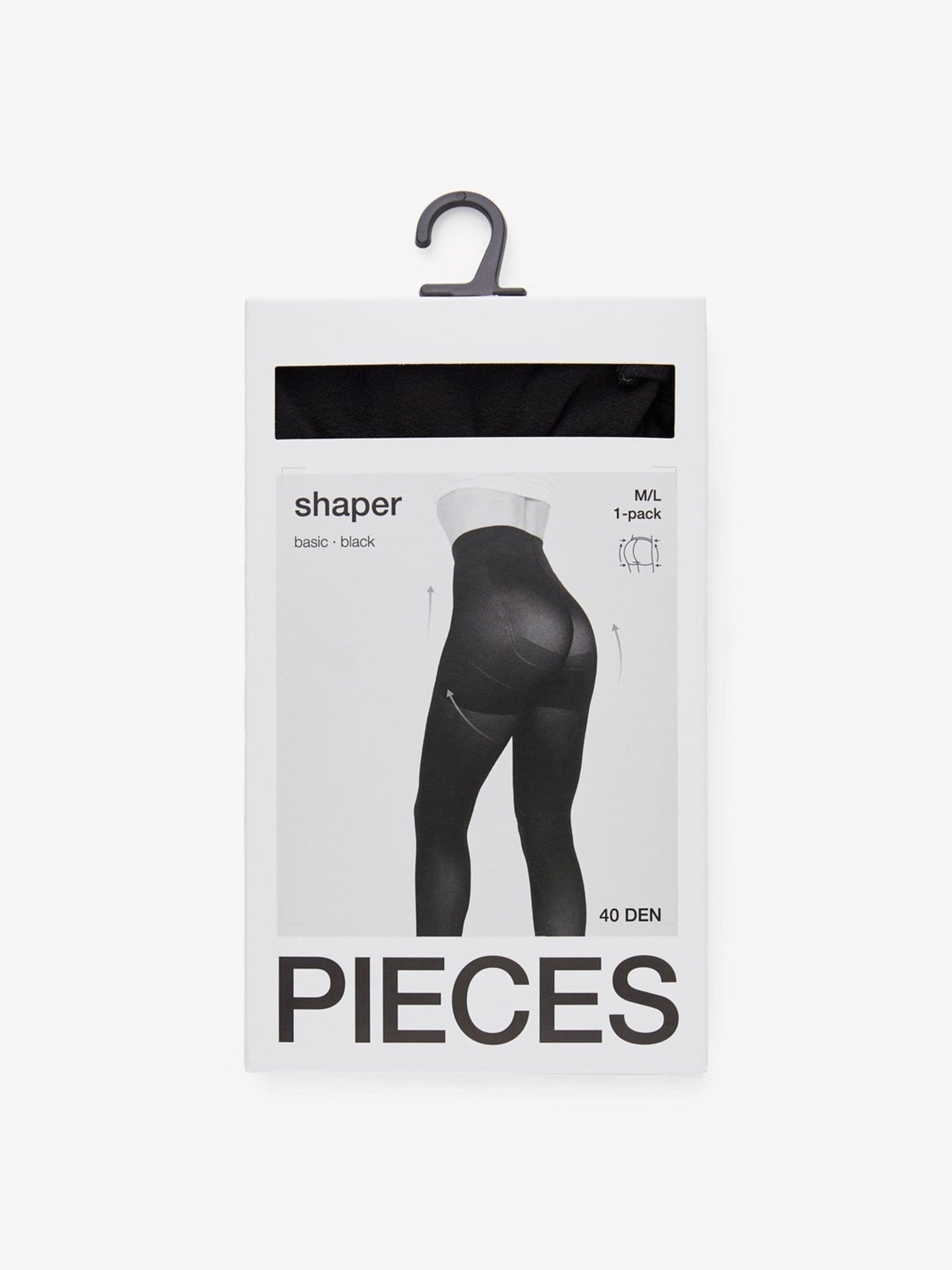 Shaper tights 40 den - Svart - PIECES - Svart