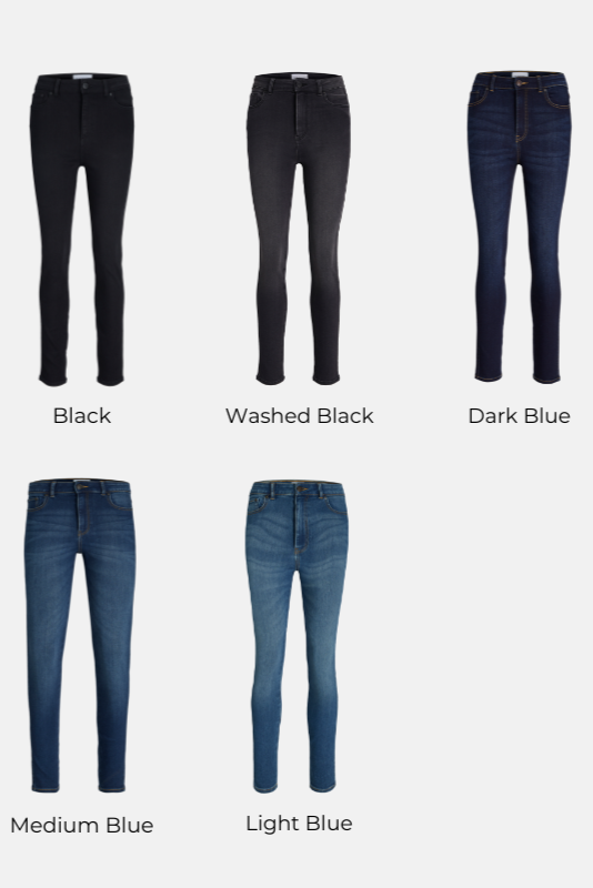 Performance Skinny Jeans Kvinna - Paketerbjudanden (2 Par)