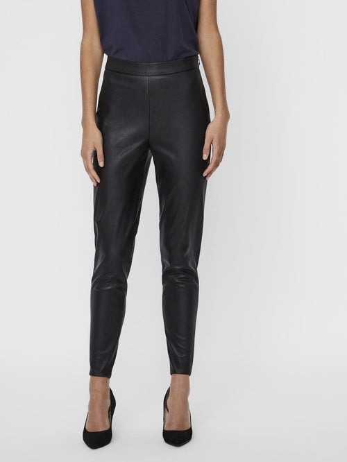 Faux Läder leggings - Svart - Vero Moda - Svart