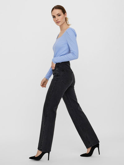 Kithy Straight Jeans - Svart Denim - Vero Moda - Svart 7